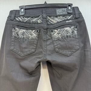 Miss Me Women’s Jeans Size 27x31 (4) Black Skinny Embellished Preppy Grunge